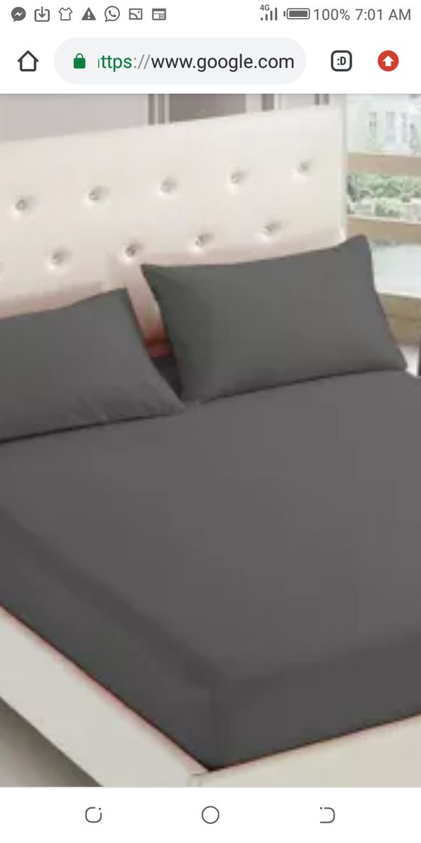 Bed Spread And Pillow Cases - Gray