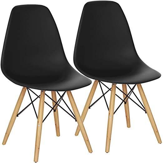 Restaurant Plastic Strong Chair Set Of 2 - Black