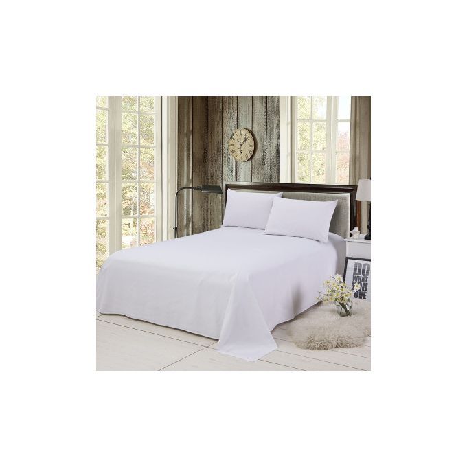Super White Bed Spread With  Pillow Cases