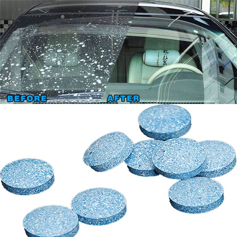 10PCS/Pack Car Solid Wiper Fine Seminoma Auto Cleaning Effervescent Tablet Windshield Glass Cleaner