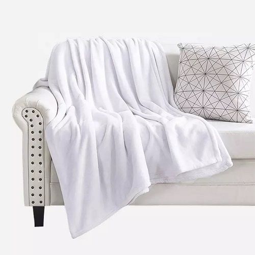 Flannel Blanket Bed Sheet/Comforter-white