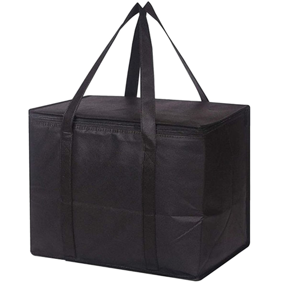 Picnic Insulation Bag Lunch Box Cooler Aluminum Foil Bento Bag Camping Tool Black