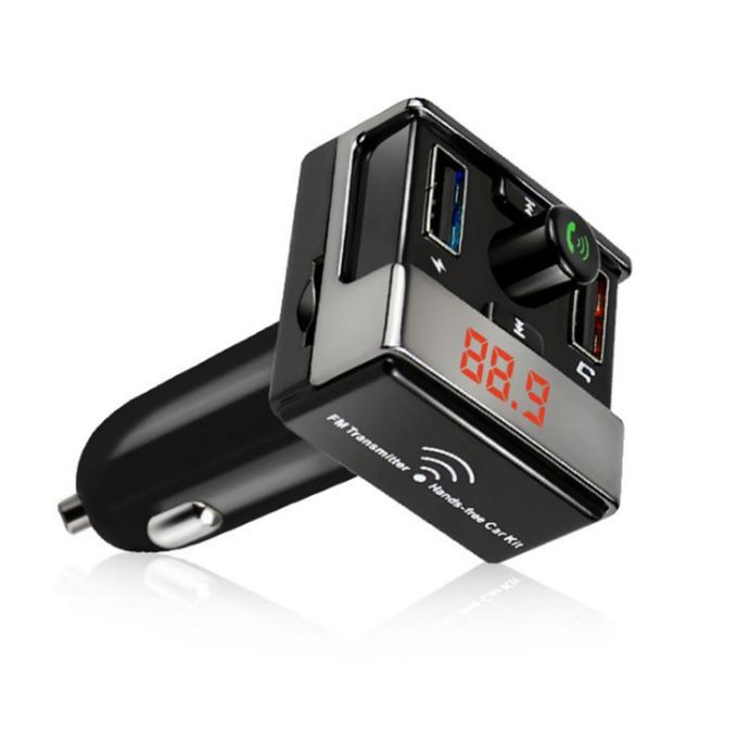 Wireless Bluetooth Fm Transmitter Car Mp3 Audio Kit Bluetooth Player Dual Car Usb Charger By HT