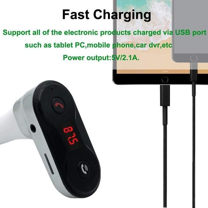 Car MP3 Audio Player Car Bluetooth Kit FM Transmitter Bluetooth Handsfree Phone ChargerPlayer By HT