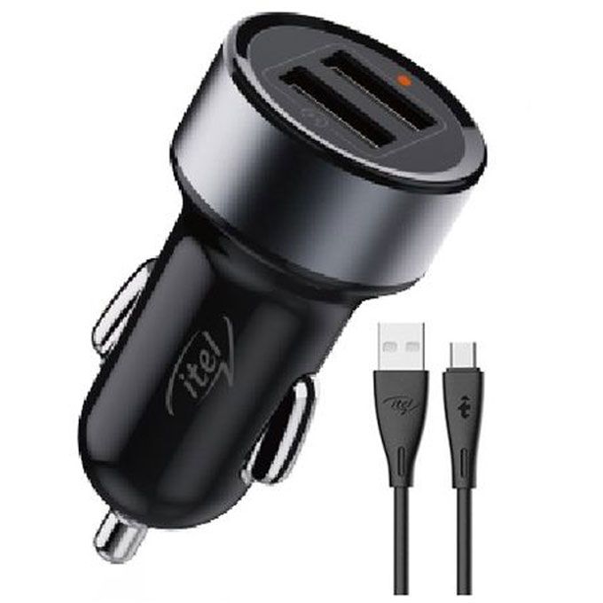 15.5W Dual Output Fast Car Charger With Free Cable