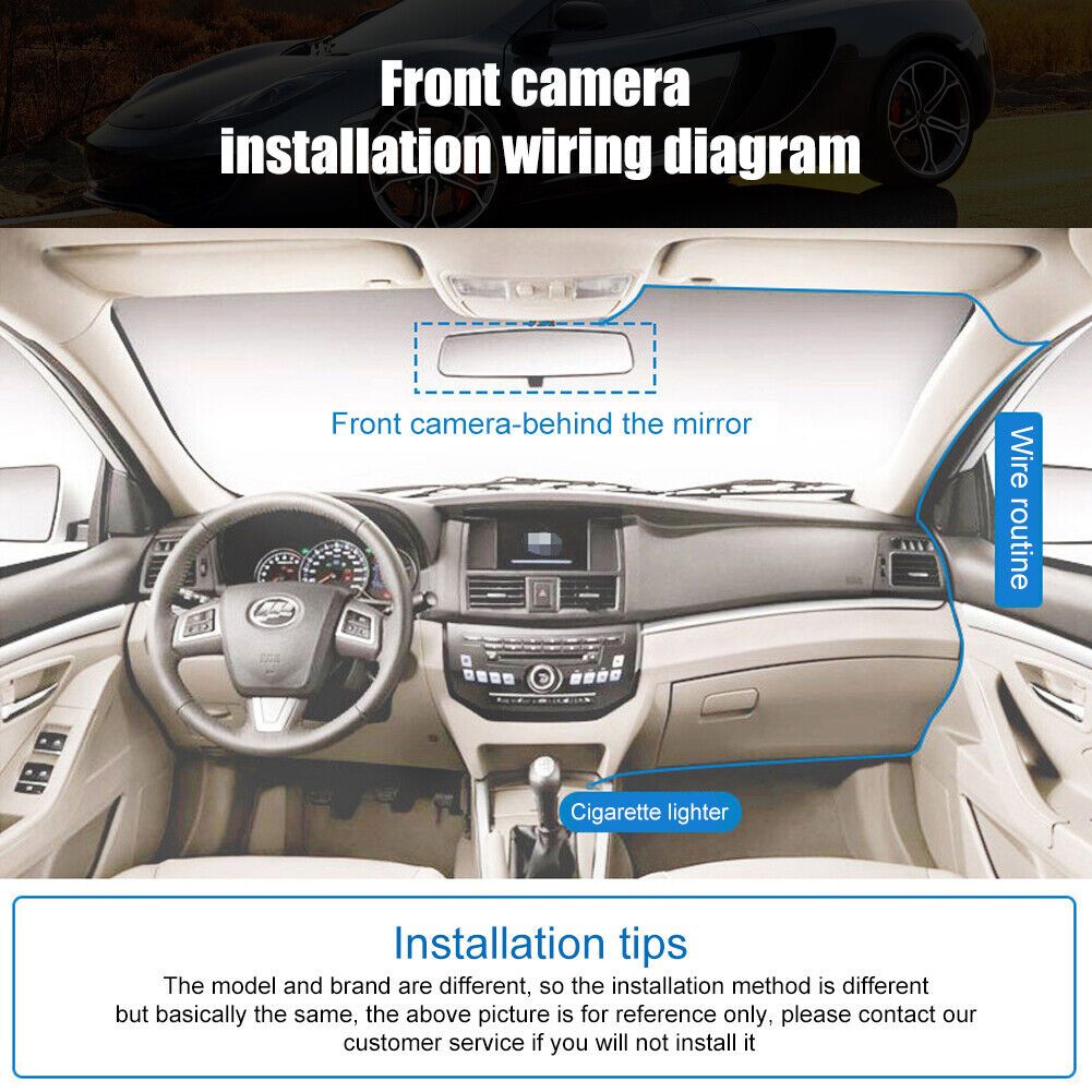 Car DVR Touch Screen Three-lens Driving Recorder HD 1080P
