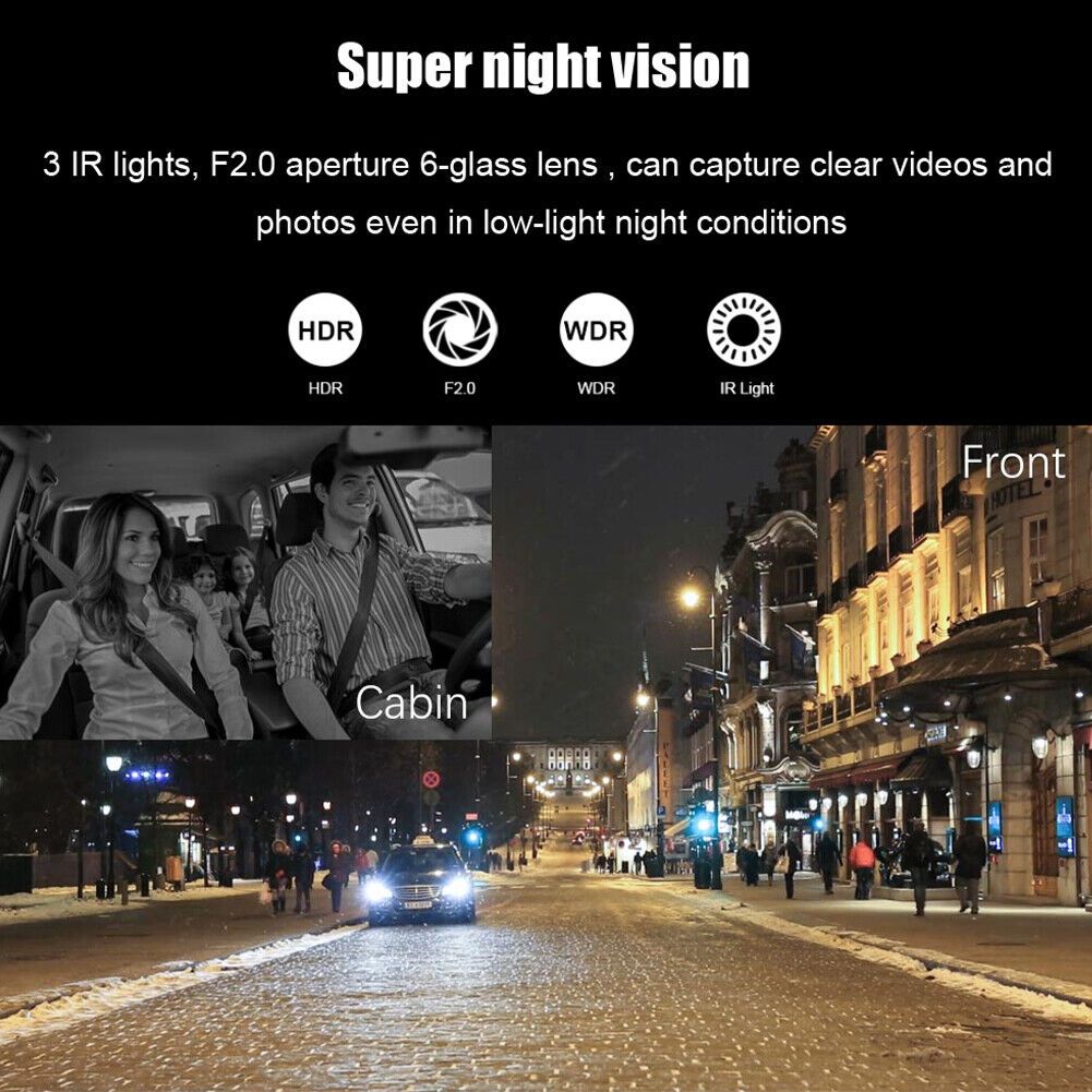 Car DVR Touch Screen Three-lens Driving Recorder HD 1080P