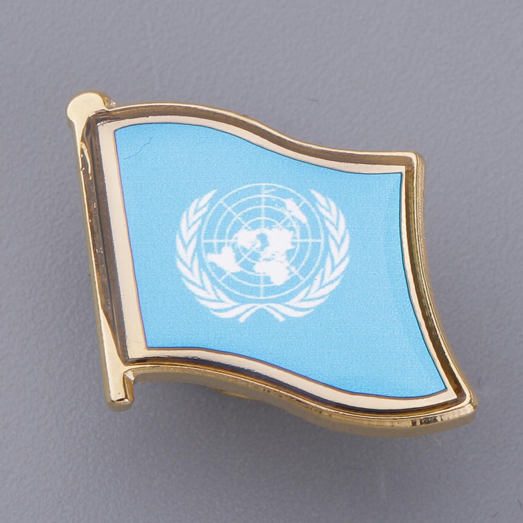 Fashion United Nations Flag Badge  Flag Badge Enamel Pin Unisex