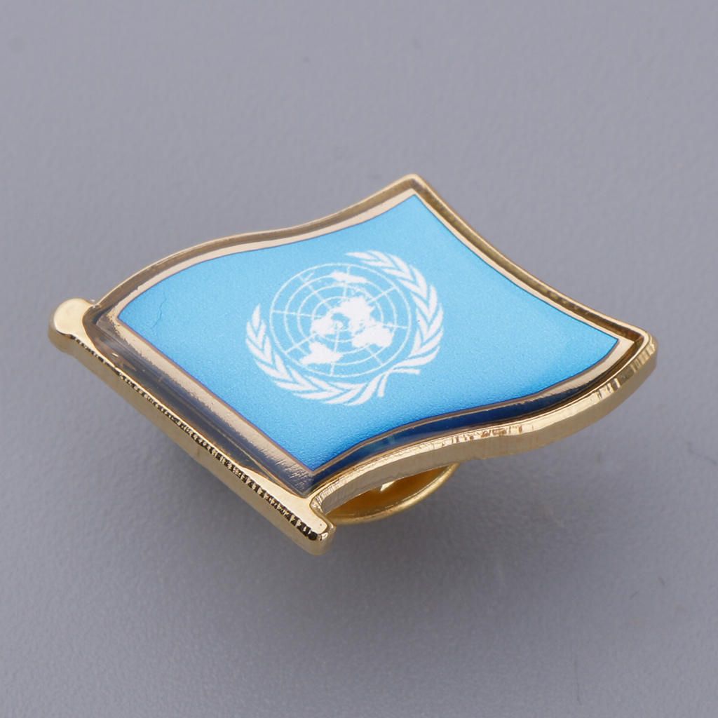 Fashion United Nations Flag Badge  Flag Badge Enamel Pin Unisex