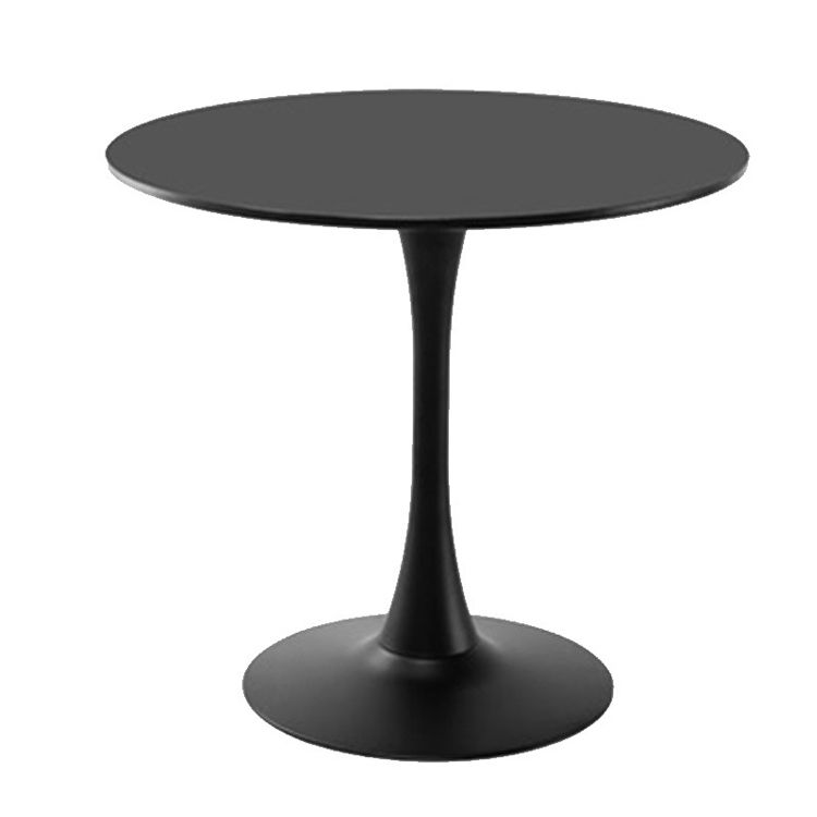 Modern Round Dining Table With Pedestal Base(Black)