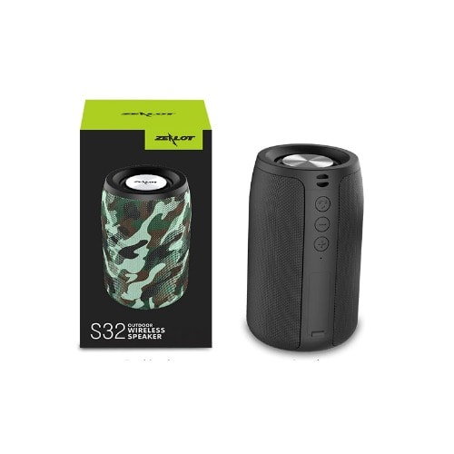 Zealot Waterproof S32 Outdoor Bluetooth Speaker - Black