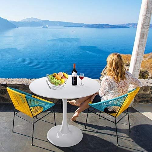 Tulip Modern Dining Table (Indoor/Outdoor) White