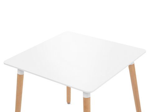 Scandinavian Style Dining Table With Beechwood Leg(White)