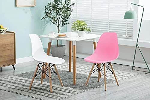 Scandinavian Style Dining Table With Beechwood Leg(White)
