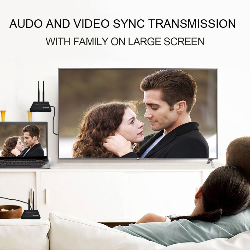 200M Wireless HDMI Extender 1080P Screen Share Wireless Extender Audio Video Transmitter Receiver 1 RX With EU Plug