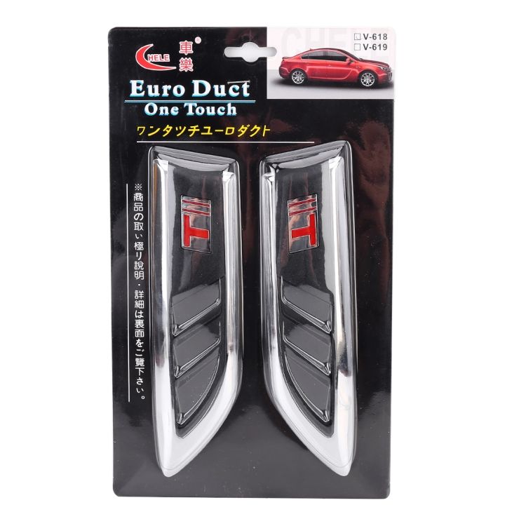 2 PCS Car Side Air Intake Flow Vent Fender Stickers