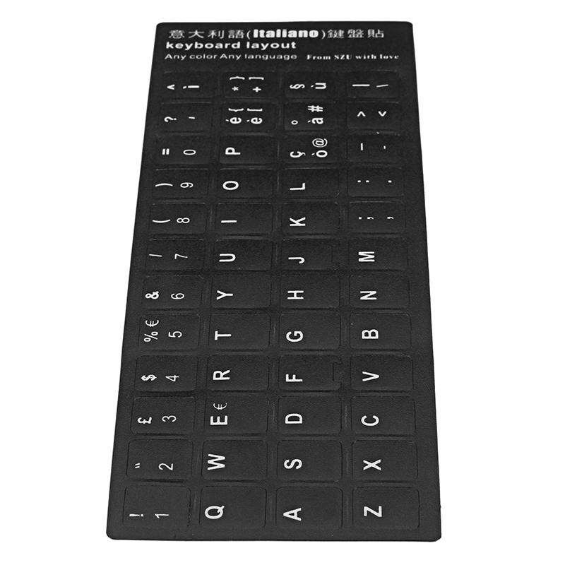 Standard Smooth Laptop Notebook Keyboard Stickers German Russian Spanish French Italian Arabic 6 Language - French Italian