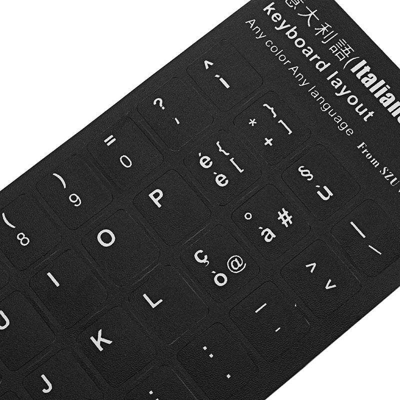 Standard Smooth Laptop Notebook Keyboard Stickers German Russian Spanish French Italian Arabic 6 Language - French Italian