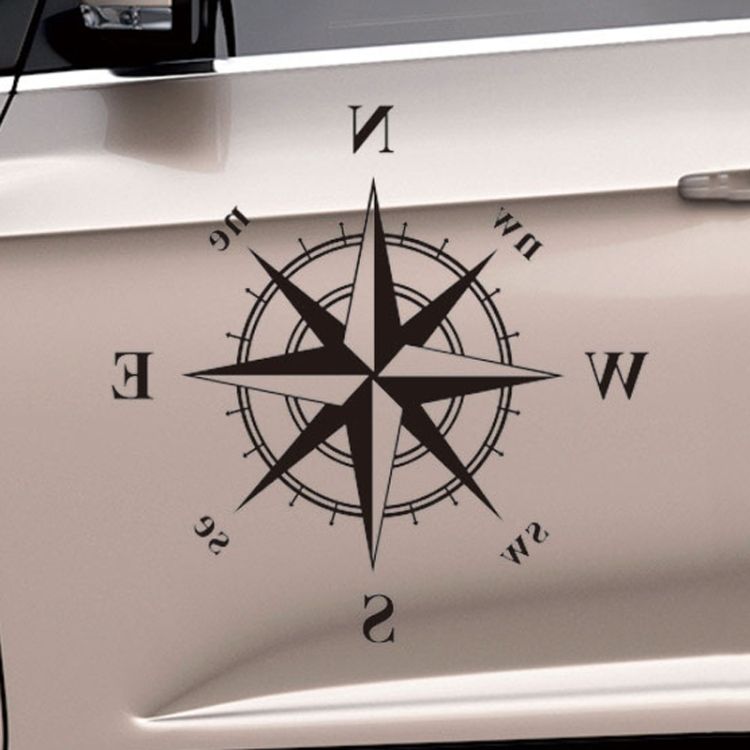 D-336 Car Compass Graphic Sticker Hood
