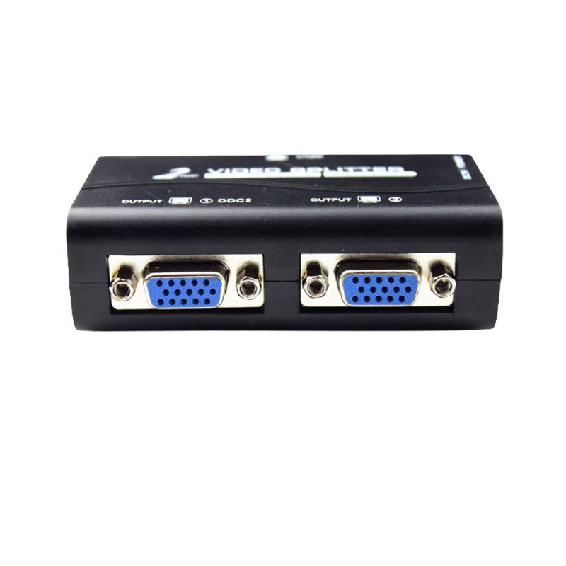 1 To 2 Monitor 2 Ports VGA Video Splitter Box Distributor-