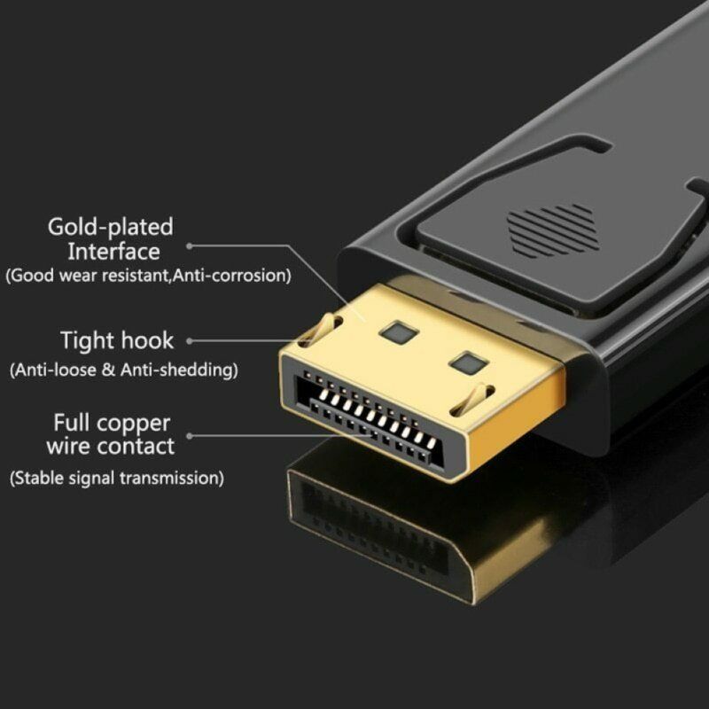 4Kx2K Display Port DP Male To HDMI-compatible Female-Black