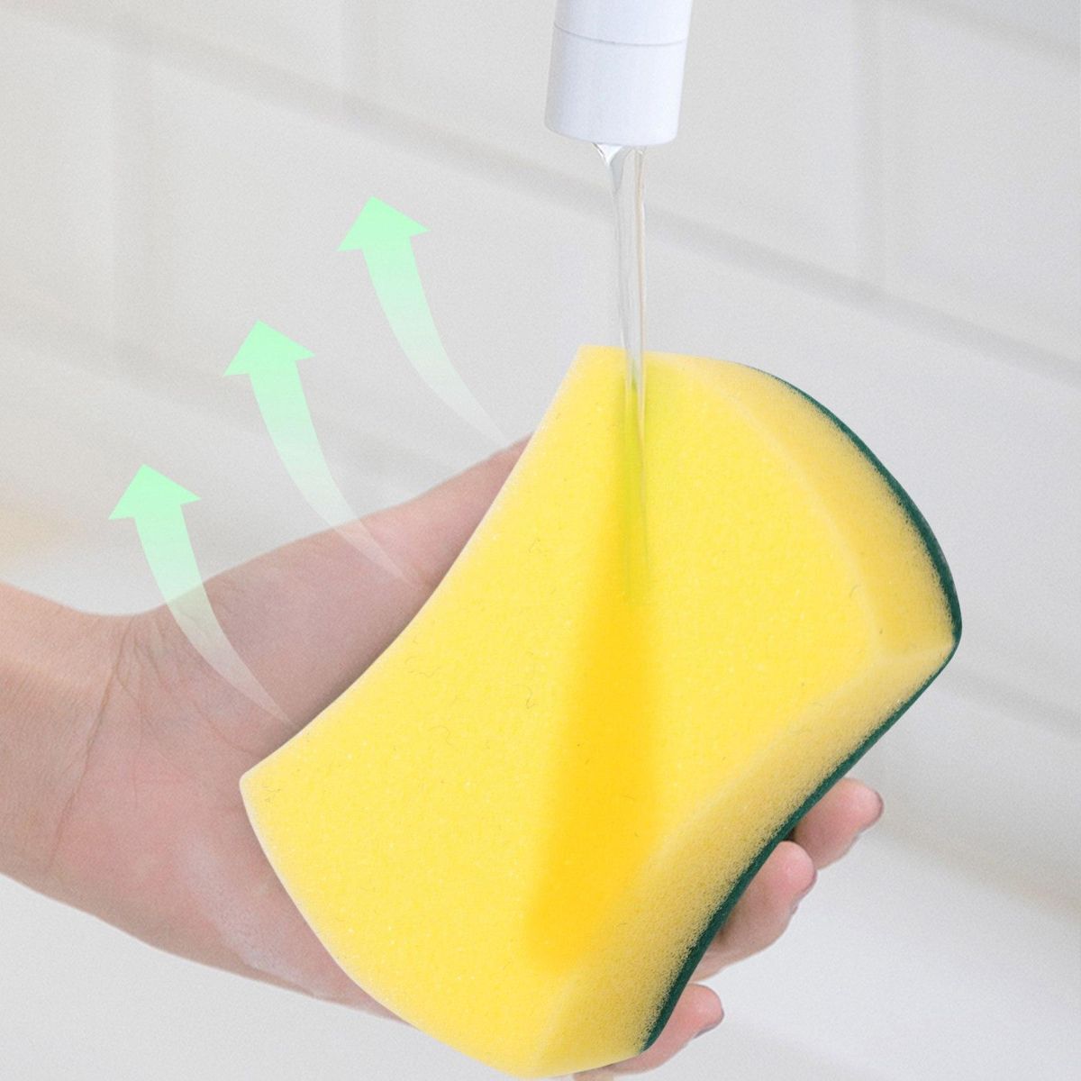 30pcs Multi-purpose Double-faced Sponge Scouring Pads Dish Washing Scrub Sponge Stains Removing Cleaning Scrubber Brush for Kitchen Garage Bathroom