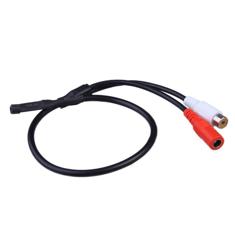 Mic Audio Mini Spy Hidden Microphone For CCTV Security-Black