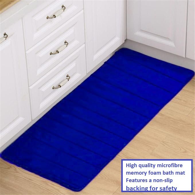 Soft Memory Floor Mat For Bathroom Bedroom & Kitchen BLUE