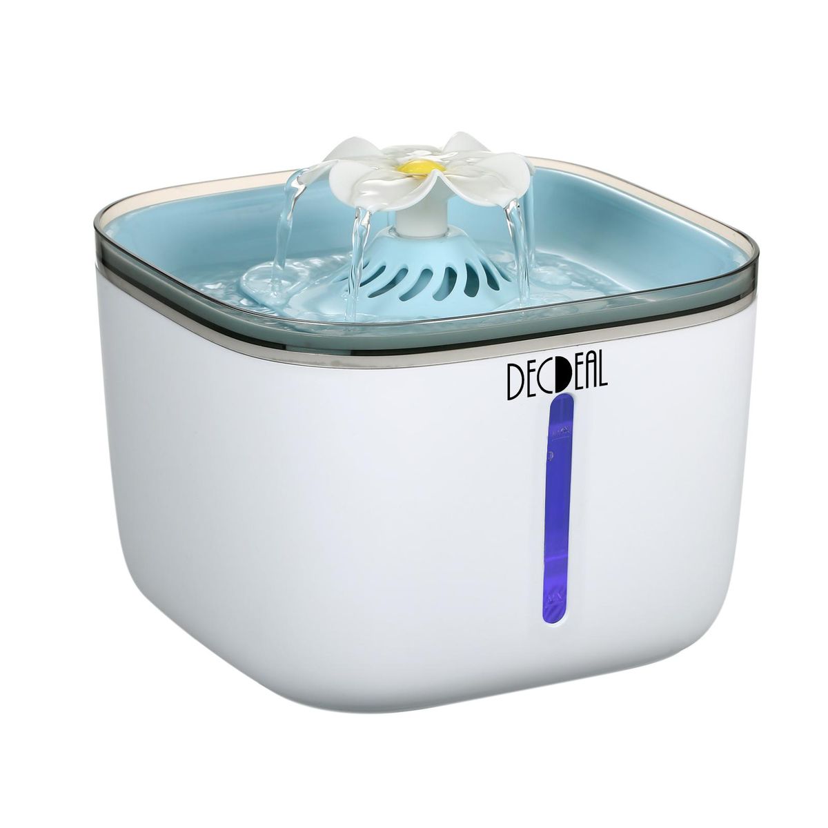 2L Automatic C-at Water Fountain Electric Pet Drinker Bowl Dispenser 2 Flowing Modes Indicator Pilot Lamp USB Powered Operated Portable for Home Daily Use