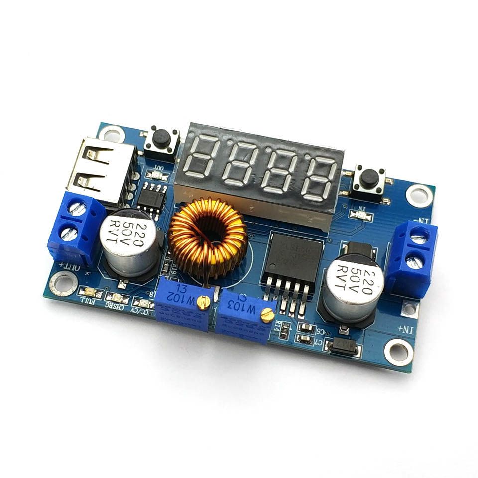 DC-DC 5A Digital LED Drive Lithum Battery Charger Module CC/CV USB Step Down Buck Converter With Voltmeter Ammeter