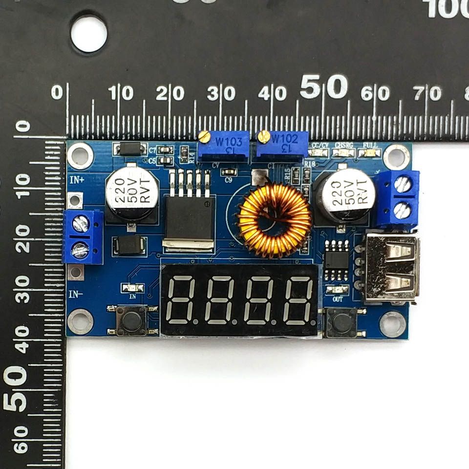 DC-DC 5A Digital LED Drive Lithum Battery Charger Module CC/CV USB Step Down Buck Converter With Voltmeter Ammeter