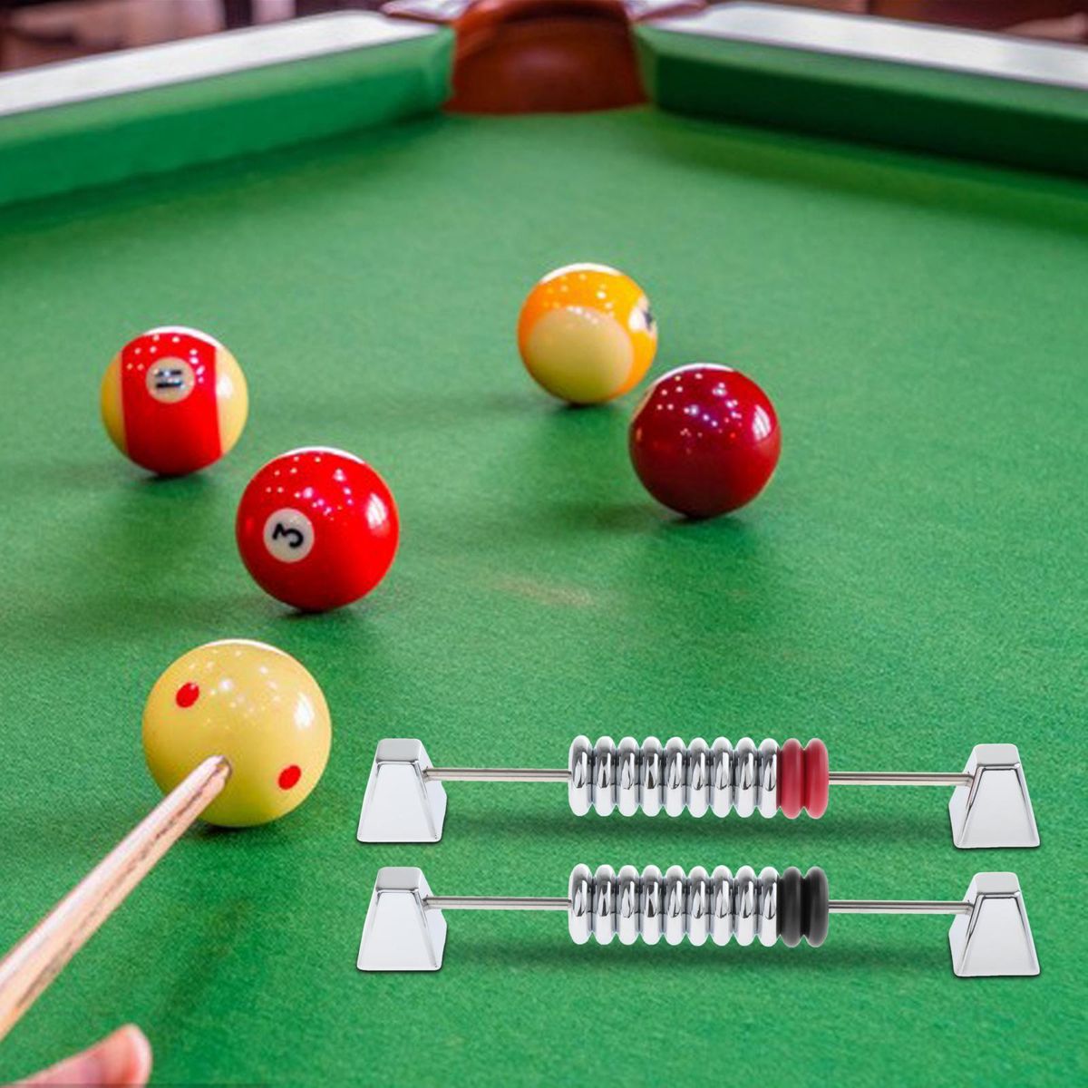2x Shuffleboard Score Keeper Metal Abacus Score Snooker