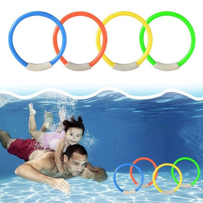 4Pcs Dive Ring Swimming Aid Children Water Play Diving Sports Summer Beach Toy