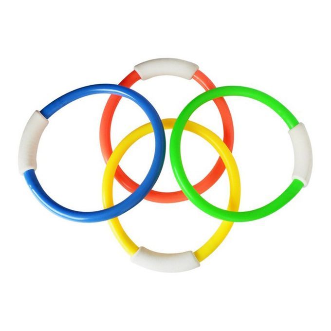 4Pcs Dive Ring Swimming Aid Children Water Play Diving Sports Summer Beach Toy