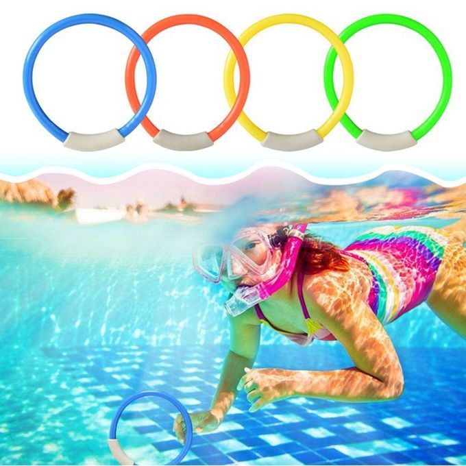 4Pcs Dive Ring Swimming Aid Children Water Play Diving Sports Summer Beach Toy