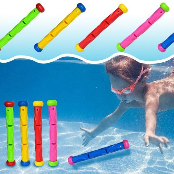 DM 5 Pcs Multicolor Diving Stick Toy Underwater Swimming Training Sticks-Multicolor