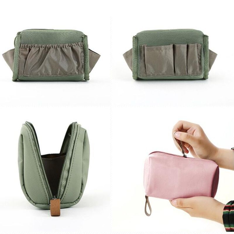 1 Pc Korean Style Solid Cosmetic Bag