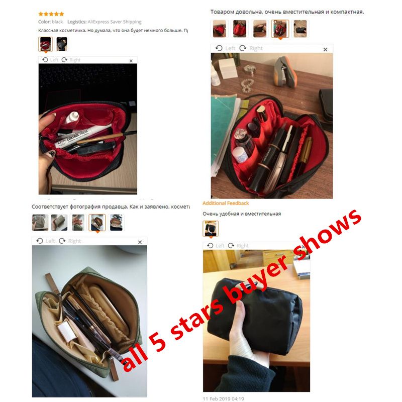 1 Pc Korean Style Solid Cosmetic Bag