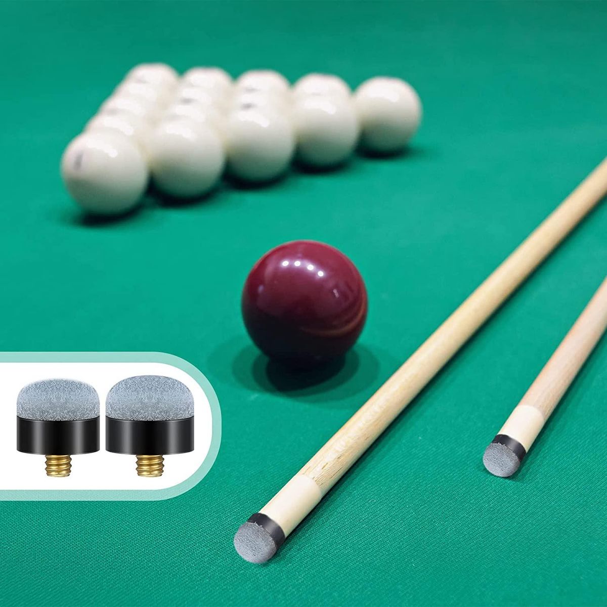 30Pcs Pieces 12 mm/13 mm Billiard Pool Cue Stick Tips Screw