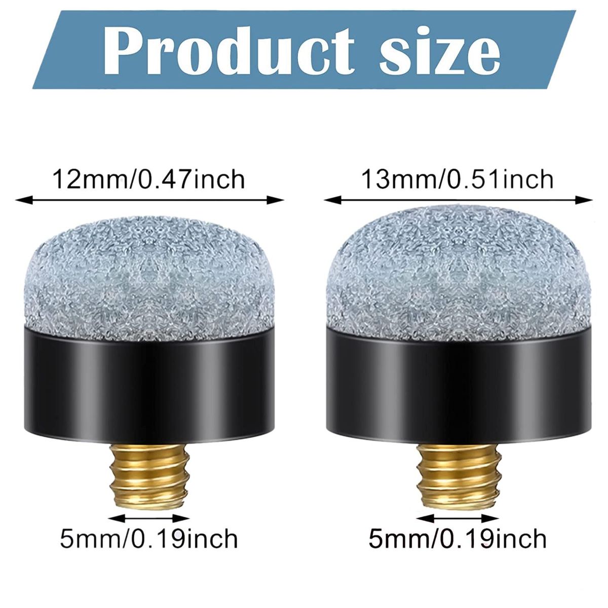 30Pcs Pieces 12 mm/13 mm Billiard Pool Cue Stick Tips Screw