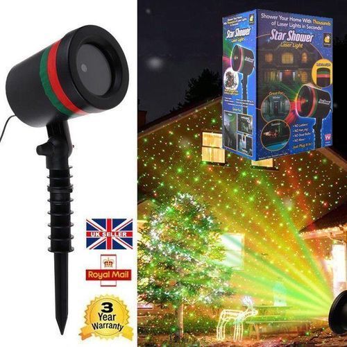 Laser Fairy Light Projection Projector Christmas Outdoor Lawn Landscape LED Lamp (EU PLUG)