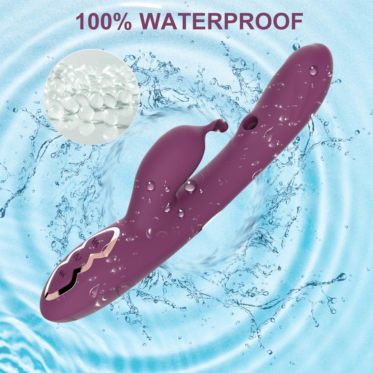 Wtoyu Adult products double motor vibrator suction vibrator double-headed female sex toys Purple