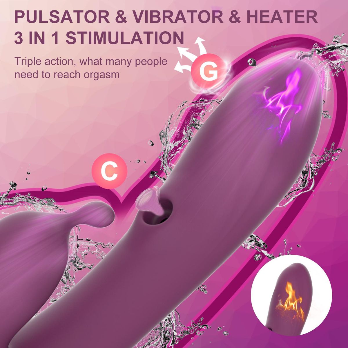 Wtoyu Adult products double motor vibrator suction vibrator double-headed female sex toys Purple