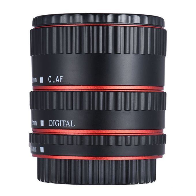 Auto Focus Macro Extension Tube Adapter Ring For Canon-Red