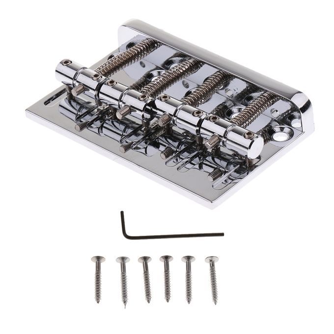 4 String Bass Bridge For Fender Precision Jazz Bass Replacement Chrome