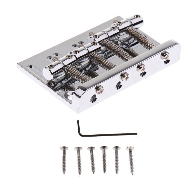 4 String Bass Bridge For Fender Precision Jazz Bass Replacement Chrome