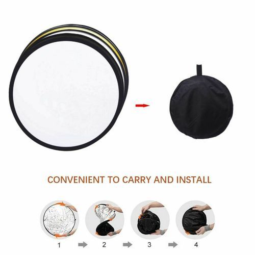 110cm 5 In 1 Photography Lighting Reflector Disc Collapsible Studio Reflector
