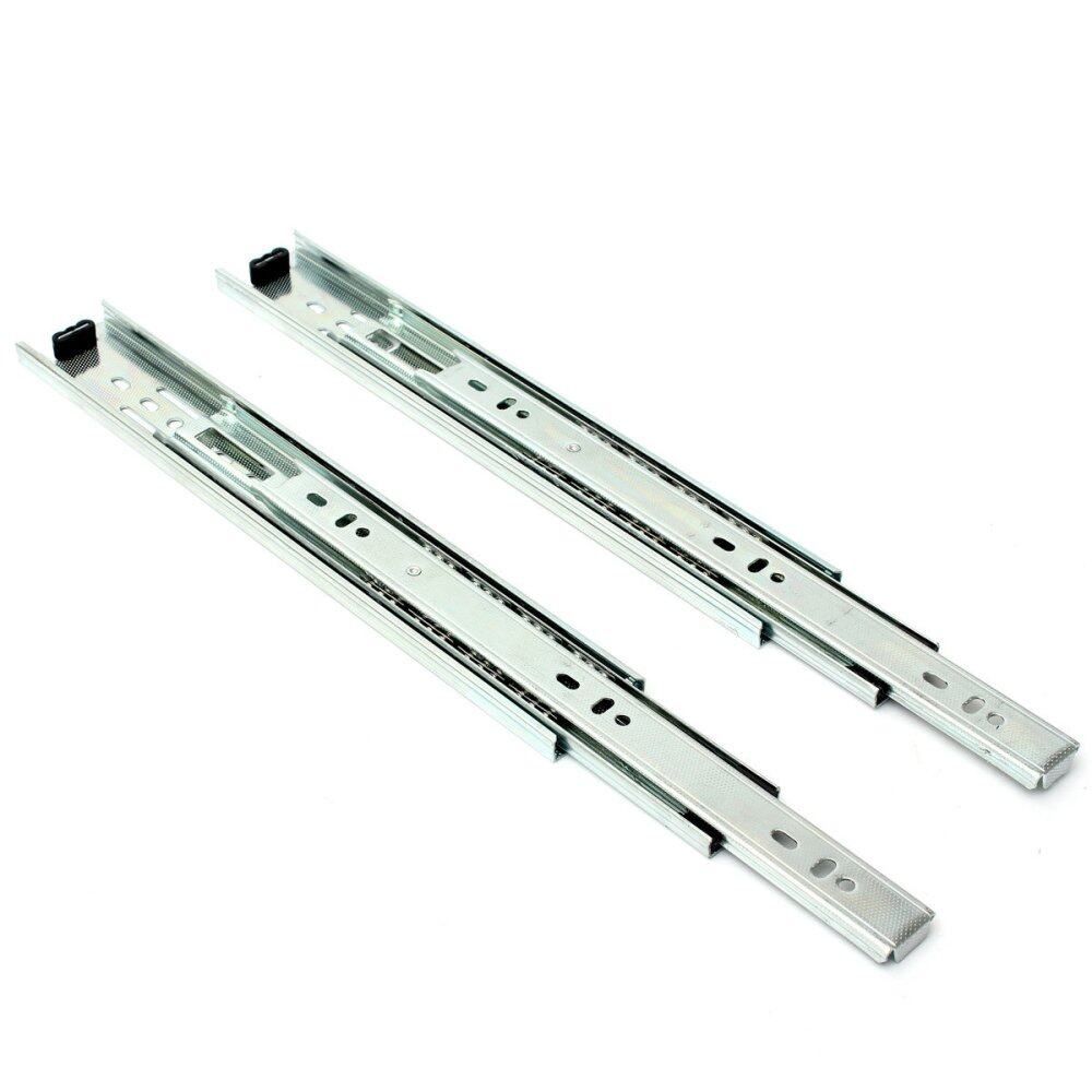 Drawer Runners Groove Ball Bearing Metal Draw Slides 45mm Heavy Duty New 12 Inch / 300 Mm