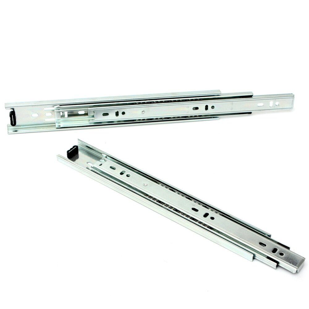Drawer Runners Groove Ball Bearing Metal Draw Slides 45mm Heavy Duty New 12 Inch / 300 Mm