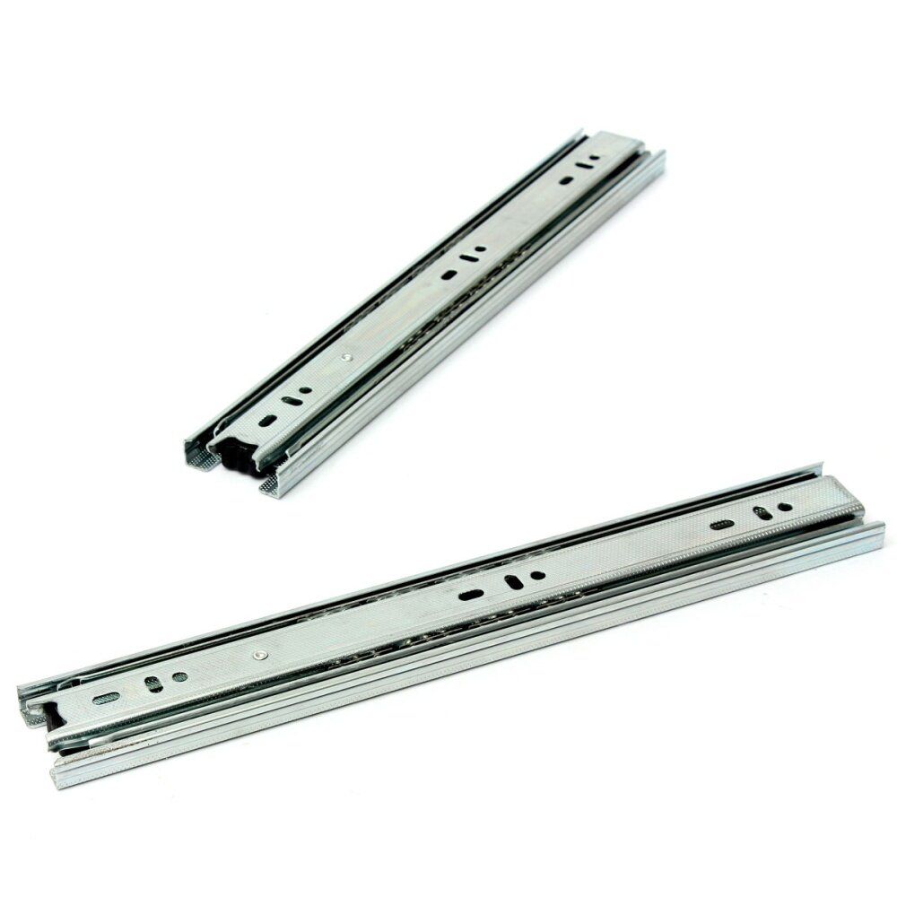 Drawer Runners Groove Ball Bearing Metal Draw Slides 45mm Heavy Duty New 12 Inch / 300 Mm